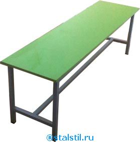 Скамья гардеробная 1,5м с настилом из ЛДСП ПК1500